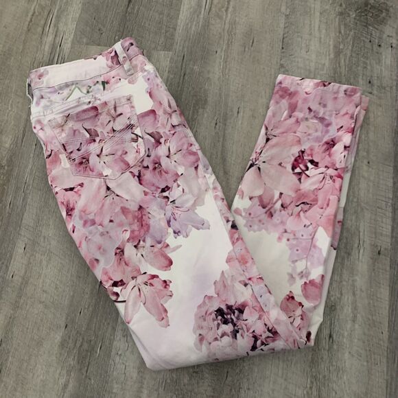 Aeropostale Pink Floral Lola Jegging Womens Size 8 Reg Stretch Skinny - Picture 5 of 7
